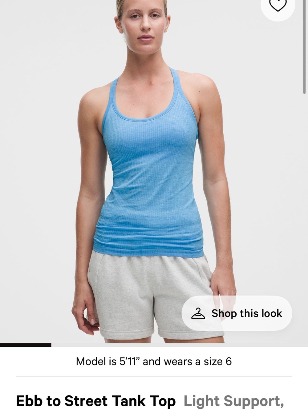 LULULEMON Ebb to Street Tank Top - OCEAN WAVE ( new color )